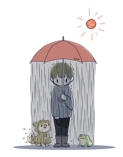 雨に濡れたい時用の傘 くらげのゲームイラストブログ