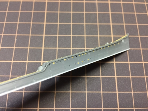 防空駆逐艦「秋月」舷側製作中◆模型製作工房 聖蹟