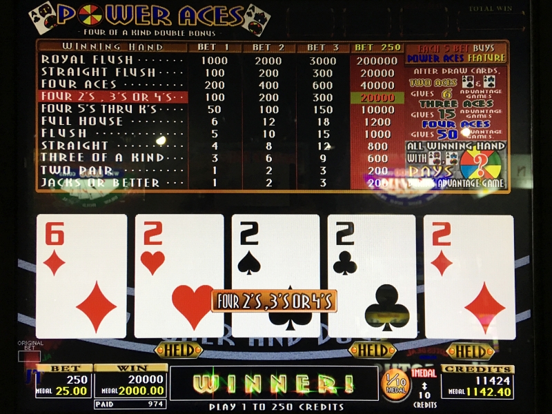 S I N T R A --- Medal Game Warehouse --- Blog --- Video Poker and 