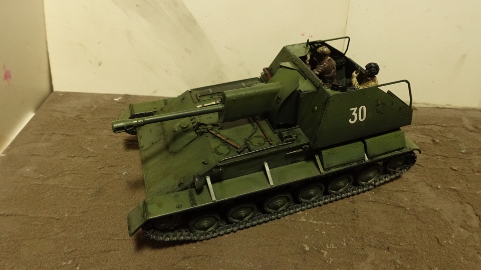 タミヤのミリタリーミニチュアシリーズ  No.348 ソ連軍 SU-76M自走砲車 戦車兵 その２